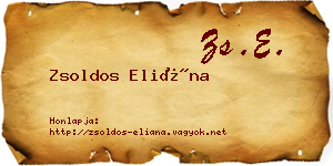 Zsoldos Eliána névjegykártya